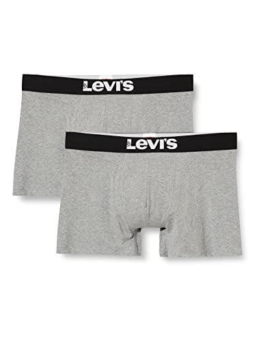Levi's Herren Solid Basic Boxers Boxer-Shorts, Middle Grey Melange, S von Levi's