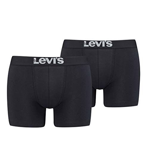 Levi's Herren Solid Basic Boxers Boxer-Shorts, Jet Schwarz, L von Levi's