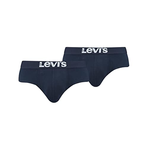 Levi's Herren Levis Men SOLID Basic Brief 2P Boxershorts, Blau (Navy 321), Small (Herstellergröße: 010) (2er Pack) von Levi's