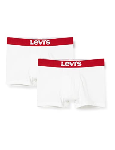 Levi's Herren Levis Men Solid Basic Trunk 2P Boxershorts, Weiß (Weiß/ Weiß 317), S von Levi's