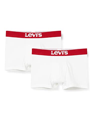 Levi's Herren Levis Men Solid Basic Trunk 2P Boxershorts, Weiß (Weiß/ Weiß 317), XL von Levi's