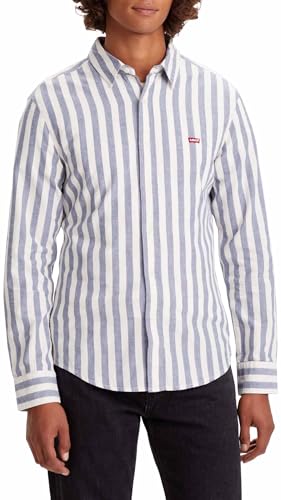 Levi's Herren Long-sleeve Housemark LS BATTERY HM SHIRT SLIM.., Teddy Blue Indigo, M EU von Levi's