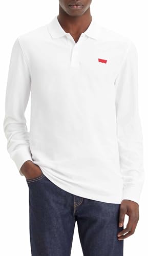 Levi's Herren Long-Sleeve Slim Housemark Polo Hemd, Bright White, L von Levi's