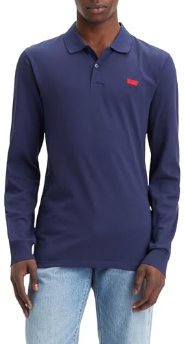 Levi's Herren Long-Sleeve Slim Housemark Polo Hemd, Naval Academy, M von Levi's