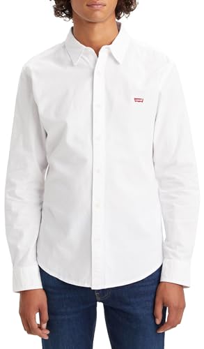 Levi's Herren Long-sleeve Housemark LS BATTERY HM SHIRT SLIM.., Weiß, S EU von Levi's