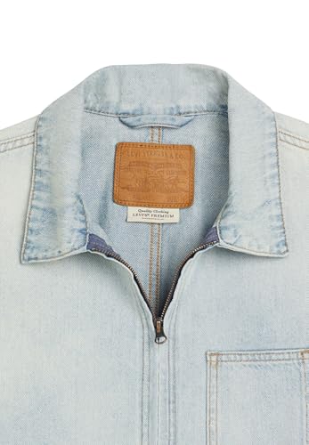 Levi's Herren Mechanics Jacke mit durchgehendem Reißverschluss Low Light Rain Blue XL von Levi's