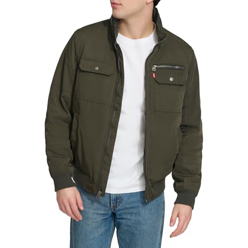 Levi's Herren Men's Stand Collar Utility Bomber Jacke, Grün (Army Green), XL von Levi's