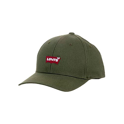 Levi's Herren Mid Batwing Flexfit Baseballkappe, Dark Army Green, Einheitsgröße von Levi's