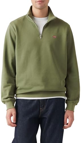 Levi's Herren Original Hm 1/4 Zip Sweatshirt, Moss Olive 0908736, L von Levi's