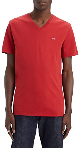 Levi's Herren Original Housemark V-Neck T-Shirt, Rhythmic Red, M von Levi's