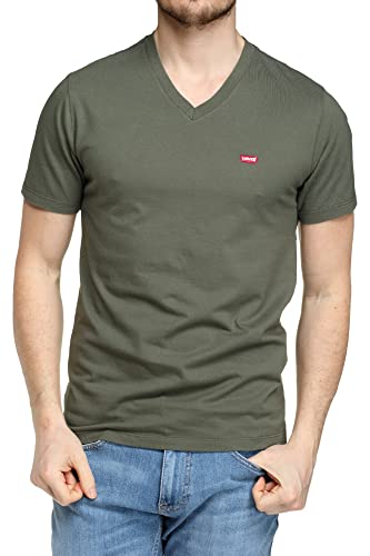 Levi's Herren Original Housemark V-Neck T-Shirt, Thyme, XS von Levi's