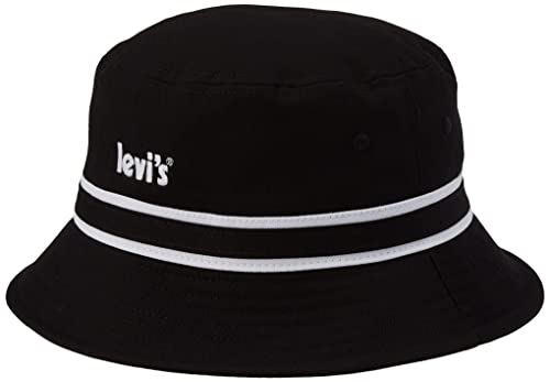 Levi's Herren Poster-Logo Bucket Hat Schlapphut, Regular Black, 7/7 1/8 von Levi's