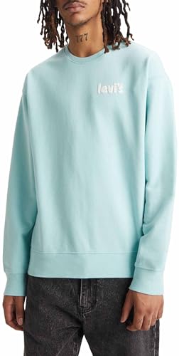 Levi's Herren Relaxd Graphic Crew , Poster Logo Chest Pastel Turquoise, Grün, S von Levi's