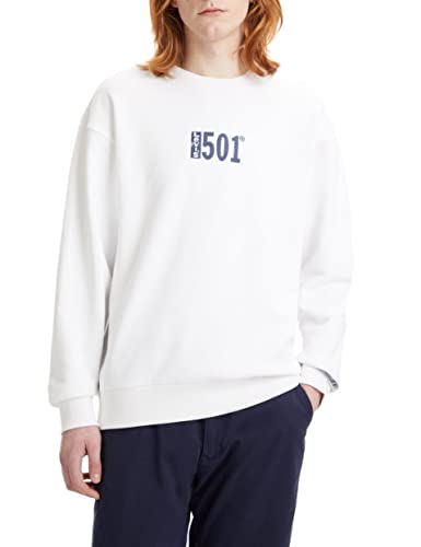 Levi's Herren Relaxd Graphic Crew Sweatshirt, White, L von Levi's