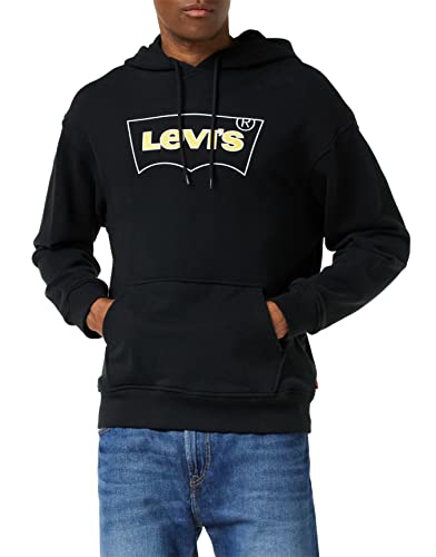 Levi's Herren Relaxed Graphic Hoodie Outline Caviar (Schwarz) L von Levi's
