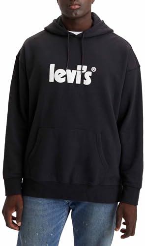 Levi's Herren Big & Tall Relaxed Graphic Po Hoodie Poster Logo Mhg (Schwarz) 2XL von Levi's