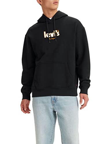 Levi's Herren Relaxed Graphic Sweatshirt Hoodie Kapuzenpullover,Holiday Poster Hoodie Caviar*,L von Levi's