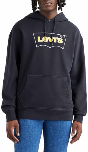 Levi's Herren Relaxed Graphic Sweatshirt Hoodie Kapuzenpullover,Outline Caviar,S von Levi's