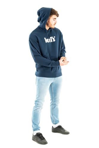 Levi's Herren Relaxed Graphic Sweatshirt Hoodie Kapuzenpullover,Poster Dress Blues,M von Levi's