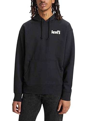 Levi's Herren Relaxed Graphic Sweatshirt Hoodie Kapuzenpullover,Poster Hoodie Caviar*,XS von Levi's