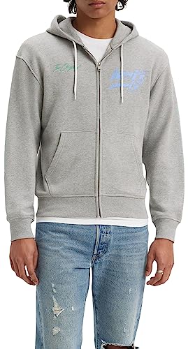 Levi's Herren Relaxed Graphic Zipup Sweater, Poster Logo Zip Mhg, XL EU von Levi's