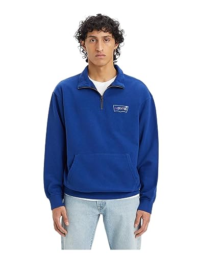 Levi's Herren Rlxd Graphic 1/4 Zip Pkt , Batwing Sodalite Blue, XL von Levi's