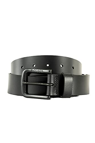 Levi's Men's Seine Metal Belt, Regular Black, 95 von Levi's