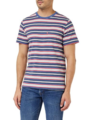 Levi's Herren Short Sleeve Classic Pocket Non Graphic TEES, West Wind Stripe Jal, M EU von Levi's