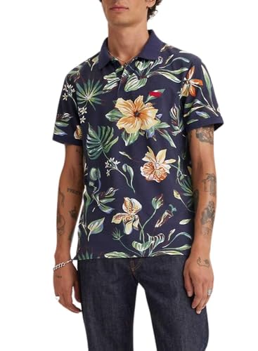 Levi's Herren Slim HOUSEMARK Polo Multi-Color, Nepenthe Floral Navy Blazer, L von Levi's