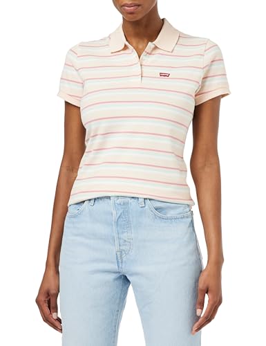 Levi's Herren Slim Housemark Polo Hemd,Supermarket Stripe Pale Peach,M von Levi's