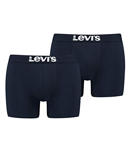 Levi´s Herren Solid Basic Boxershorts Unterwäsche im 2er Pack (Navy, XXL) von Levi's