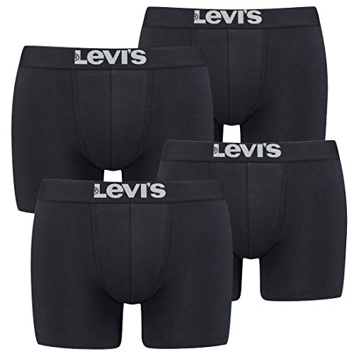 Levi´s Herren Solid Basic Boxershorts im Vorteilspack 2x2 Pack (Black, L) von Levi's