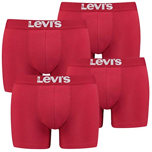 Levi´s Herren Solid Basic Boxershorts im Vorteilspack 2x2 Pack (Chili Pepper, XL) von Levi's
