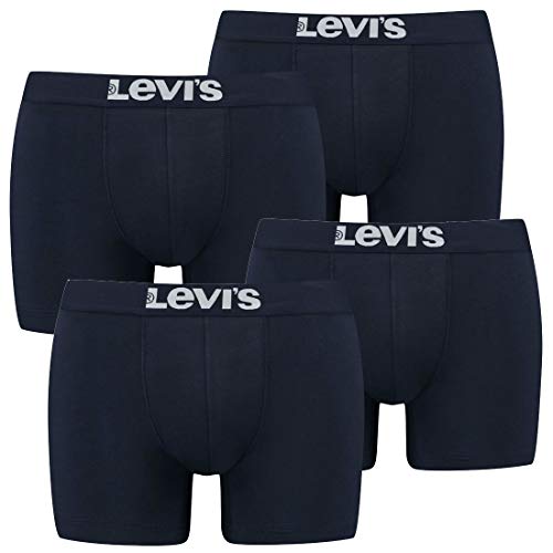 Levi´s Herren Solid Basic Boxershorts im Vorteilspack 2x2 Pack (Navy, XL) von Levi's