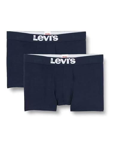 Levi´s Herren Solid Trunk Boxertrunk Unterwäsche im 2er Pack (Navy, M) von Levi's