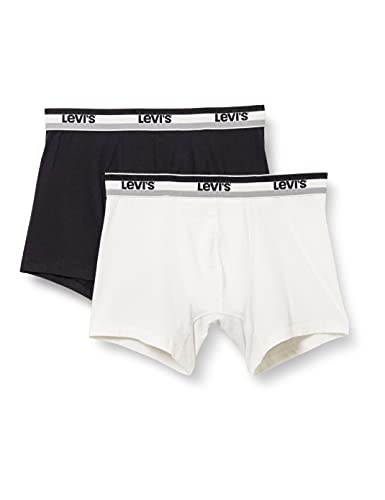 Levi's Herren Sportswear Logo Boxers Briefs Slip, Schwarz/Weiss, L (2er Pack) von Levi's