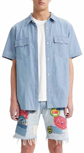 Levi's Herren Ss Relaxed Fit Western Hemd, New Hyde Chambray, XS von Levi's