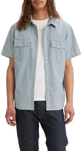 Levi's Herren Ss Relaxed Fit Western Hemd, Vander Denim Railroad Stripe, XL von Levi's