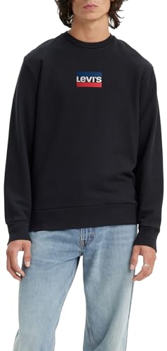 Levi's Herren Standard Graphic Crew Sweatshirt,Mini Sportswear, Pirate Black,S von Levi's