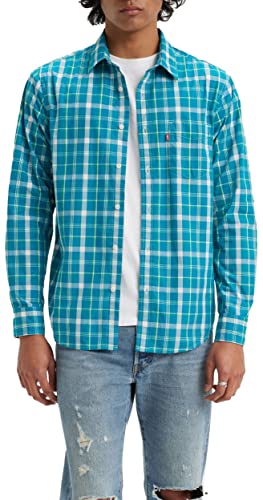 Levi's Herren Sunset 1-Pocket Standard Hemd,Tatiana Plaid Ocean Depths,XS von Levi's