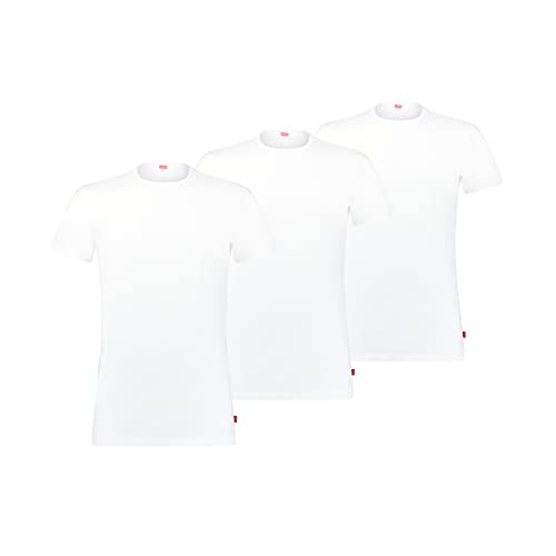 Levi's Herren T-Shirt 3-er Pack Men Herren Unterhemd Rund-Ausschnitt, Farbe:White, Bekleidungsgröße:L Levi's Herren T-Shirt 3-er Pack Men Herren Unterhemd Rund-Ausschnitt, Farbe:White, Bekleidungsgröße:L von Levi's