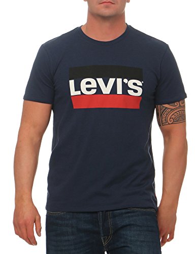 Levi's Herren Graphic Set-In Neck T-Shirt, Dress Blues, S von Levi's
