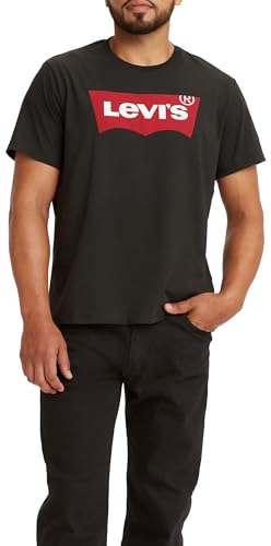 Levi's Herren Graphic Set-In Neck T-Shirt, Black, M von Levi's