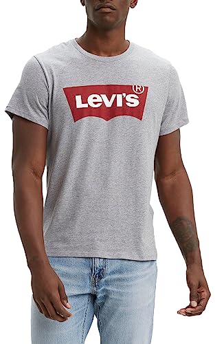 Levi's Herren Graphic Set-in Neck T-Shirt , Graphic H215 Midtone Htr Grey, XXS von Levi's