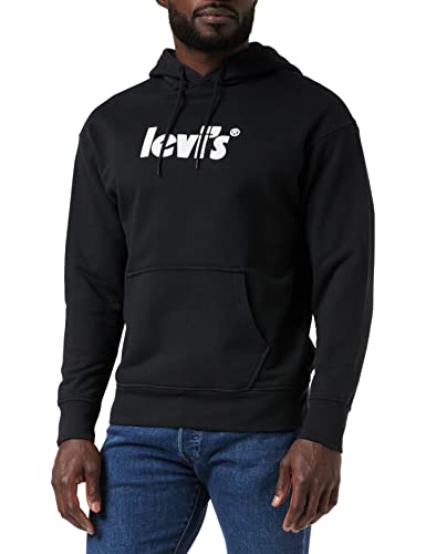 Levi's Herren Relaxed Graphic Sweatshirt Hoodie Kapuzenpullover,Poster Caviar,XS von Levi's