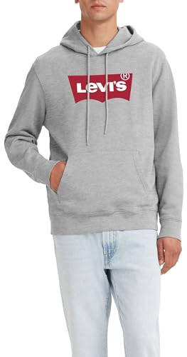 Levi's Herren Standard Graphic Sweatshirt Hoodie Kapuzenpullover, Logo Two Color Heather Gray, XS von Levi's