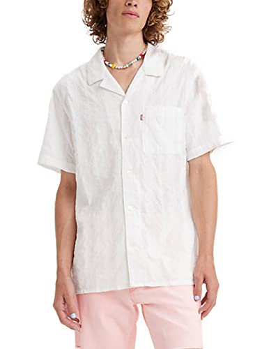 Levi's Herren The Sunset Camp Hemd, Walter Embroidery Bright White, Weiß, S von Levi's