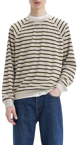 Levi's Herren Thermal Raglan Crew Sweatshirt, Jimmy Light Mist Heather, S von Levi's