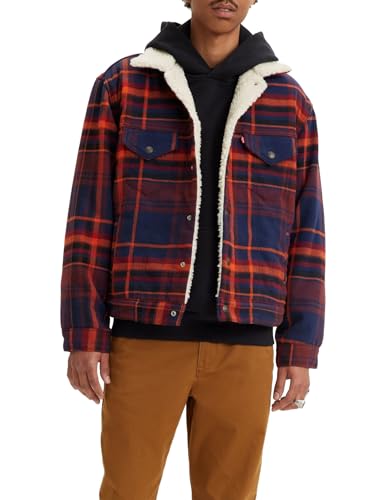 Levi's Herren Vintage Sherpa Trucker Pld Jacke, Paul Plaid Naval Academy, Mehrfarbig, M von Levi's