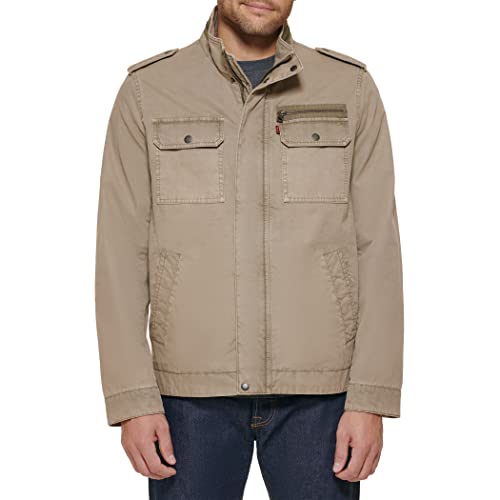 Levi's Herren Washed Cotton Military Jacket (Regular & Big & Tall Sizes) Jacke, Stone Unfilled, XL von Levi's